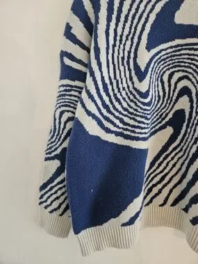 Adam Freak | Sweaters | Adam Freak Abstract Wave Crewneck Sweater Extra ...